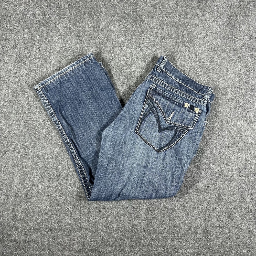 Monarchy Jeans Mens 33 Bootcut Blue Y2K Hip-Hop #2487